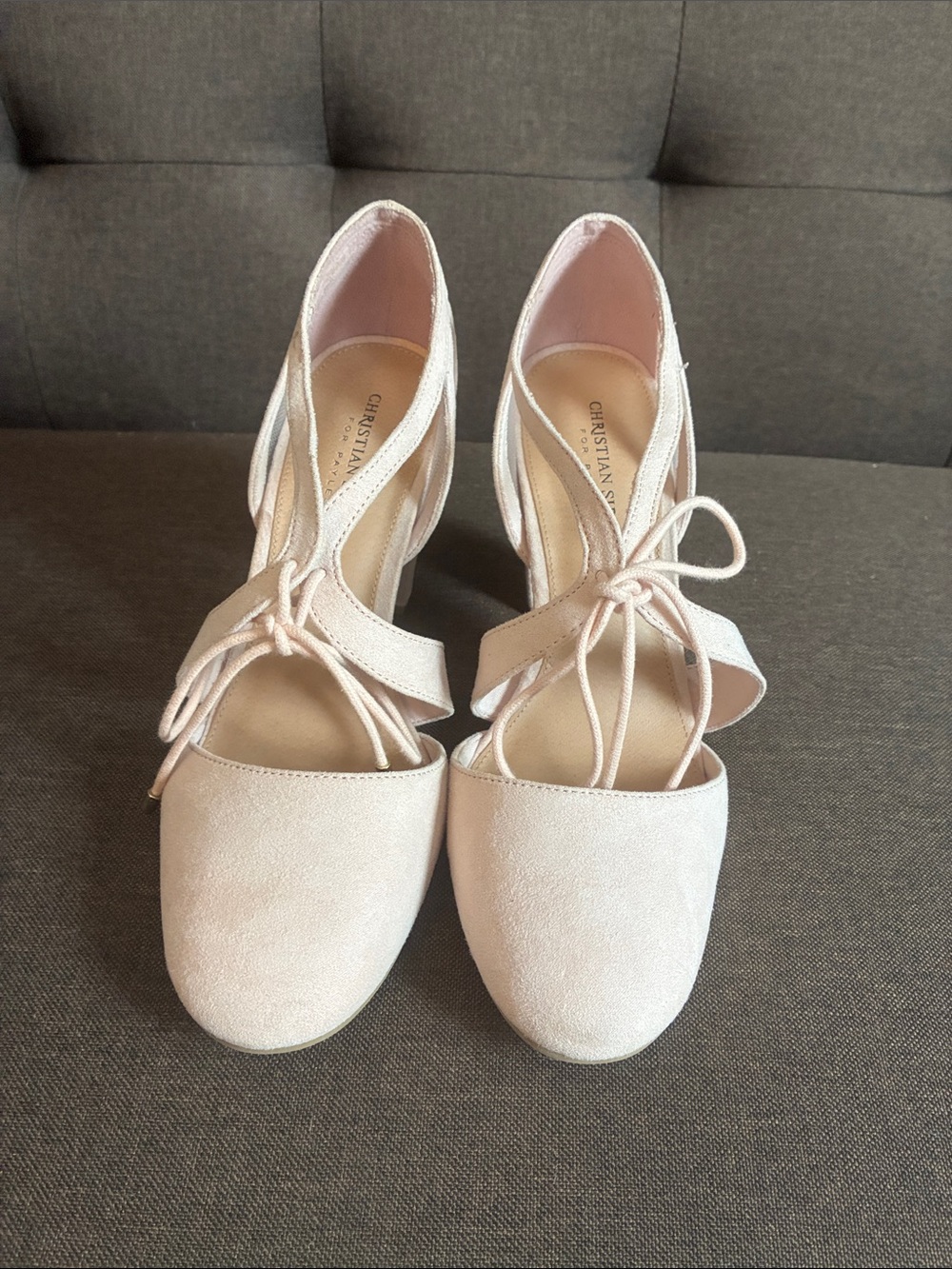 Women's Lace-Up Christian SIRIANO Pumps in Light Pink